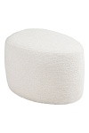 Pufa Hilo okrągła aksamitna złamana biel do salonu i sypialni ( Rozmiar: uniwersalny )