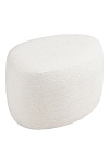 Pufa Hilo okrągła aksamitna złamana biel do salonu i sypialni ( Rozmiar: uniwersalny )