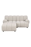 Sofa modułowa Taza 2,5‑osobowa z pufą piaskowa lewa do salonu ( Rozmiar: uniwersalny )