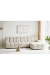 Sofa narożna modułowa Taza 3,5-osobowa piaskowa prawa do salonu ( Rozmiar: uniwersalny )