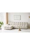 Sofa narożna Taza modułowa 3,5-osobowa piaskowa do salonu lewa ( Rozmiar: uniwersalny )