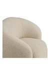 Fotel wypoczynkowy Hawkes obrotowy do salonu beżowy skandynawski ( Rozmiar: uniwersalny )