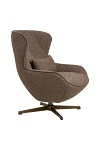 Fotel kubełkowy obrotowy Blenheim brązowy do salonu nowoczesny ( Rozmiar: uniwersalny )