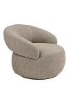 Fotel wypoczynkowy Sion piaskowy obrotowy do salonu futrzany skandynawski ( Rozmiar: uniwersalny )