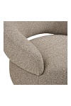 Fotel wypoczynkowy Sion piaskowy obrotowy do salonu futrzany skandynawski ( Rozmiar: uniwersalny )