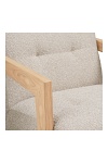 Fotel wypoczynkowy Caracas beżowy skandynawski do salonu dąb naturalny ( Rozmiar: uniwersalny )