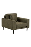 Fotel Lido welurowy oliwkowozielony do salonu nowoczesny wypoczynkowy ( Rozmiar: uniwersalny )