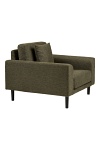 Fotel Lido welurowy oliwkowozielony do salonu nowoczesny wypoczynkowy ( Rozmiar: uniwersalny )
