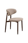 Krzesło Levanto tapicerowane piaskowe skandynawskie do jadalni ( Rozmiar: uniwersalny )
