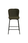 Hoker Maceda bouclé zielony do kuchni 65 cm z oparciem nowoczesny ( Rozmiar: uniwersalny )