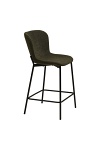 Hoker Maceda bouclé zielony do kuchni 65 cm z oparciem nowoczesny ( Rozmiar: uniwersalny )