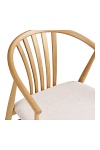 Krzesło drewniane Agustin dąb z podłokietnikami do jadalni i salonu ( Rozmiar: uniwersalny )