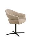 Krzesło Dover obrotowe tapicerowane do jadalni piaskowy melanż z podłokietnikami ( Rozmiar: uniwersalny )