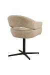 Krzesło Dover obrotowe tapicerowane do jadalni piaskowy melanż z podłokietnikami ( Rozmiar: uniwersalny )