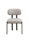 Krzesło Royan tapicerowane jasnoszare nowoczesne do jadalni i salonu ( Rozmiar: uniwersalny )