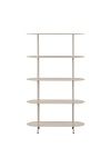 Regał metalowy Rieti piaskowy 5 półek do salonu na książki 90 cm ( Rozmiar: uniwersalny )