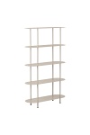 Regał metalowy Rieti piaskowy 5 półek do salonu na książki 90 cm ( Rozmiar: uniwersalny )