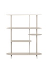Regał metalowy Rieti na książki 5 półek loftowy piaskowy 118 cm ( Rozmiar: uniwersalny )