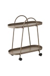 Empoli metalowy wózek barowy na kółkach dwupoziomowy loftowy do jadalni ( Rozmiar: uniwersalny )