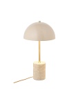 Lampa stołowa Sheffield marmurowa beżowa glamour do salonu i sypialni ( Rozmiar: uniwersalny )