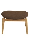 Podnóżek tapicerowany Olvera skandynawski do salonu dąb naturalny brązowy ( Rozmiar: uniwersalny )