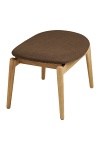 Podnóżek tapicerowany Olvera skandynawski do salonu dąb naturalny brązowy ( Rozmiar: uniwersalny )