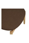 Podnóżek tapicerowany Olvera skandynawski do salonu dąb naturalny brązowy ( Rozmiar: uniwersalny )