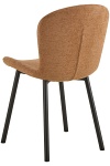 Krzesło Esra Actona do jadalni tapicerowane terracotta na czarnych nogach ( Rozmiar: uniwersalny )