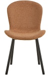 Krzesło Esra Actona do jadalni tapicerowane terracotta na czarnych nogach ( Rozmiar: uniwersalny )