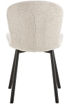 Krzesło Esra beżowe tapicerowane do jadalni nowoczesne na czarnych nogach ( Rozmiar: uniwersalny )