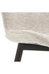 Krzesło Esra beżowe tapicerowane do jadalni nowoczesne na czarnych nogach ( Rozmiar: uniwersalny )
