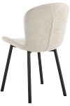 Krzesło Esra beżowe tapicerowane do jadalni nowoczesne na czarnych nogach ( Rozmiar: uniwersalny )