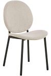 Krzesło Cliff beżowe do jadalni tapicerowane nowoczesne na czarnych nogach ( Rozmiar: uniwersalny )