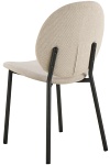 Krzesło Cliff beżowe do jadalni tapicerowane nowoczesne na czarnych nogach ( Rozmiar: uniwersalny )
