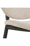 Krzesło Cliff beżowe do jadalni tapicerowane nowoczesne na czarnych nogach ( Rozmiar: uniwersalny )