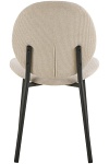 Krzesło Cliff beżowe do jadalni tapicerowane nowoczesne na czarnych nogach ( Rozmiar: uniwersalny )