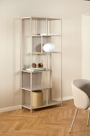 Regał loftowy Seaford II Actona beżowy na książki do salonu 77 cm ( Rozmiar: uniwersalny )