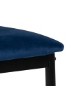 Actona Demina krzesło welurowe granatowe do jadalni na czarnych nogach ( Rozmiar: uniwersalny )