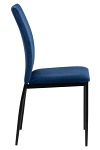 Actona Demina krzesło welurowe granatowe do jadalni na czarnych nogach ( Rozmiar: uniwersalny )