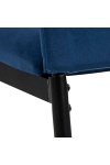 Actona Demina krzesło welurowe granatowe do jadalni na czarnych nogach ( Rozmiar: uniwersalny )