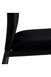 Krzesło Demina czarne welurowe do jadalni i salonu nowoczesne ( Rozmiar: uniwersalny )