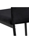 Krzesło Demina czarne welurowe do jadalni i salonu nowoczesne ( Rozmiar: uniwersalny )