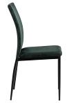 Actona Demina krzesło do jadalni tapicerowane welur zielone ( Rozmiar: uniwersalny )