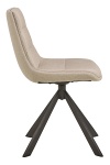 Krzesło Adisa beżowe obrotowe nowoczesne do jadalni i salonu ( Rozmiar: uniwersalny )