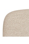Krzesło Calvin Arm beżowe bouclé dębowe skandynawskie do jadalni ( Rozmiar: uniwersalny )