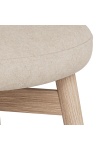 Actona Joy krzesło tapicerowane skandynawskie do jadalni beż dąb ( Rozmiar: uniwersalny )
