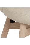 Actona Joy krzesło tapicerowane skandynawskie do jadalni beż dąb ( Rozmiar: uniwersalny )