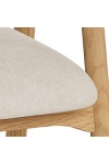 Krzesło do jadalni Addi Actona skandynawskie beżowe dąb z podłokietnikami ( Rozmiar: uniwersalny )