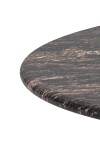 Stolik kawowy Ferrol okrągły marmurowy brązowy 80 cm do salonu ( Rozmiar: uniwersalny )