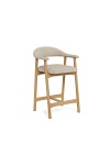 Hoker Addi skandynawski z podłokietnikami piaskowy dąb do kuchni ( Rozmiar: uniwersalny )